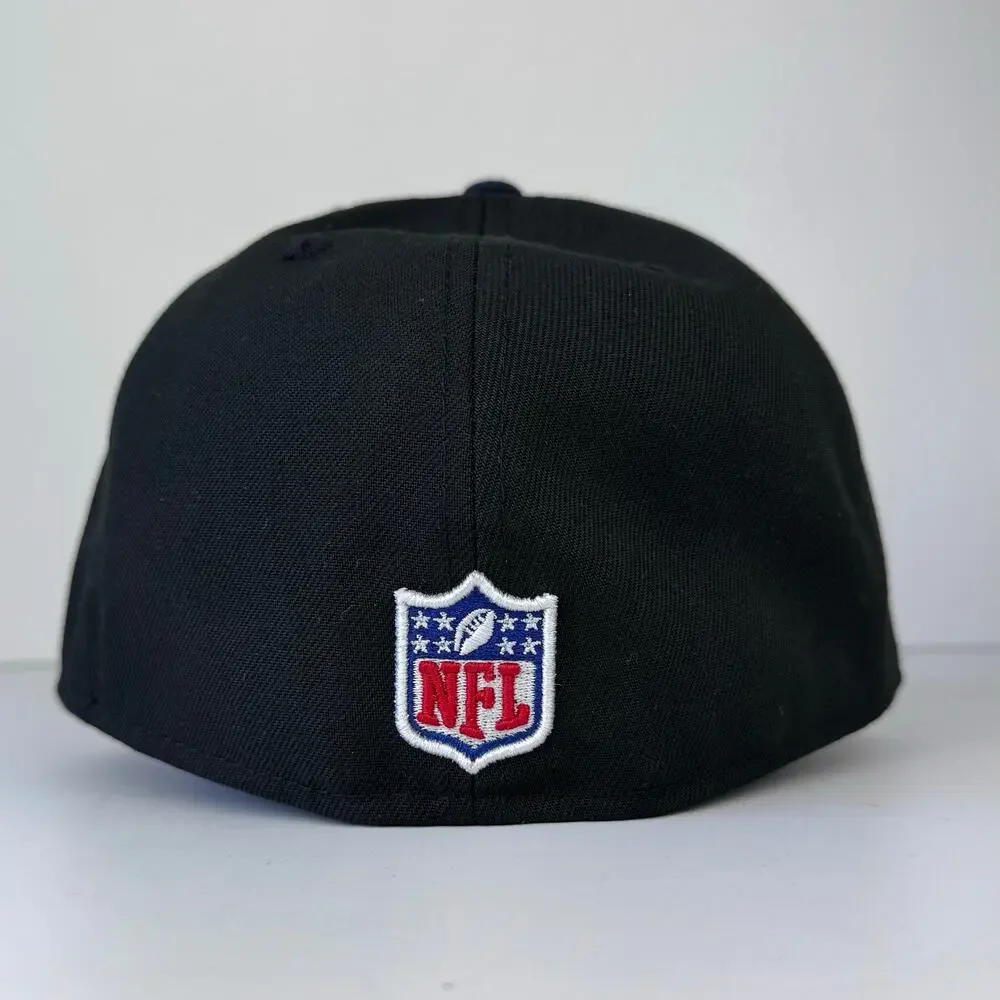 New Era Chicago Bears Black 2025 NFL Draft 59FIFTY A Frame Fitted Hat Sz 7 3/8